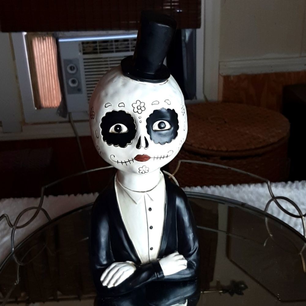 Elegant Black and White Skeleton Decor